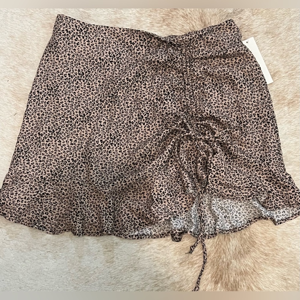 NWT Leopard mini skirt